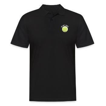 Ich würde den Tennisball treffen Sportspieler - Männer Poloshirt - Schwarz - Vorne - Kai (181cm)