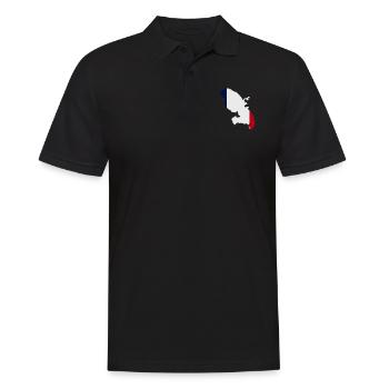 Stadtplan von Martinique - Männer Poloshirt - Schwarz - Vorne - Kai (181cm)