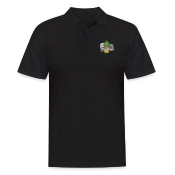 Ananas Sonnenbrille 4. Juli US Patriotisch Aloha - Männer Poloshirt - Schwarz - Vorne - Kai (181cm)