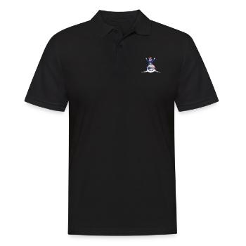 Reiten Hai 4. Juli Patriotische Jawsome amerika - Männer Poloshirt - Schwarz - Vorne - Kai (181cm)