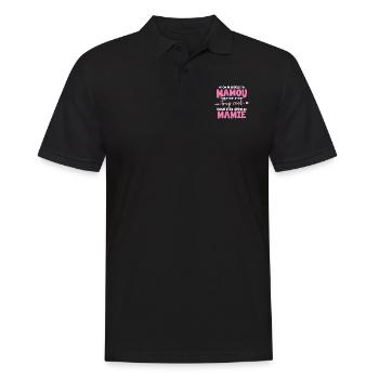 On m'appelle Mamou parce que je suis trop cool - Polo Homme - noir - Devant - Kai (181cm)
