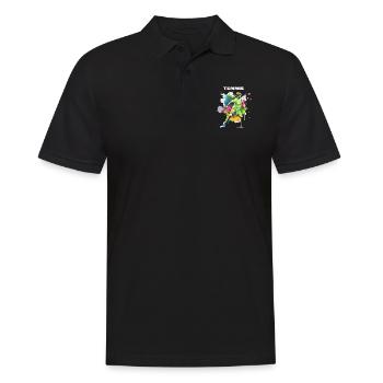 TENNIS - Männer Poloshirt - Schwarz - Vorne - Kai (181cm)