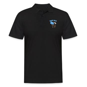 Happy Pills Animal de ferme Drôle d’amoureux de poulet Humour - Polo Homme - noir - Devant - Kai (181cm)