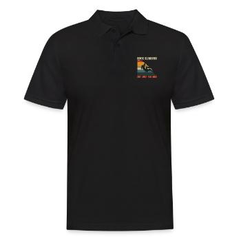 Journée internationale de la femme Mountain Retro Rock - Polo Homme - noir - Devant - Kai (181cm)
