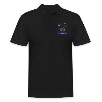 electricians love funny sayings present idea - Men's Polo Shirt - black - Front - Kai (181cm)