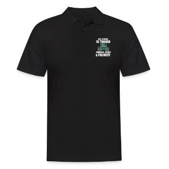 Lustige Traktor Sprüche zum Geburtstag - Männer Poloshirt - Schwarz - Vorne - Kai (181cm)