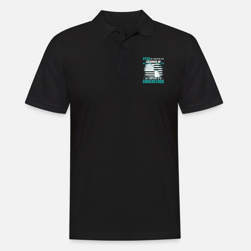 PTBS-Bewusstsein - Männer Poloshirt - Schwarz