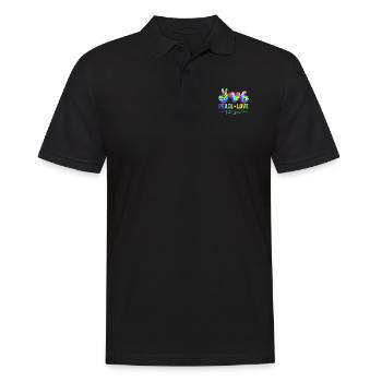 École d’élèves de sixième année Peace Love - Polo Homme - noir - Devant - Kai (181cm)
