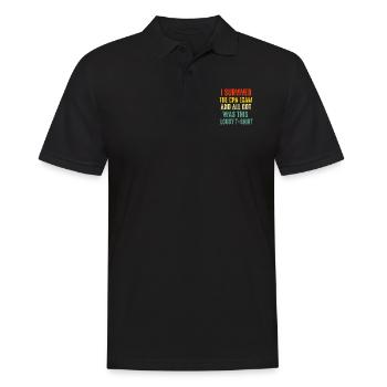 Passé l’examen CPA pour comptable agréé drôle - Polo Homme - noir - Devant - Kai (181cm)