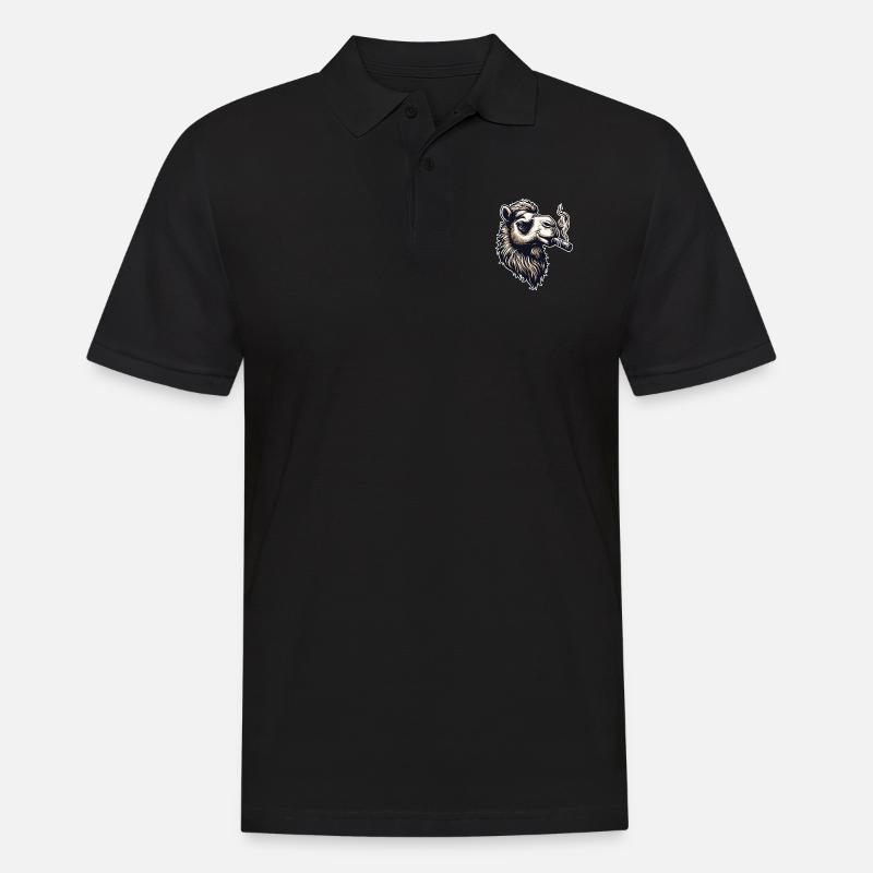 Zigarre Kamel - Männer Poloshirt - Schwarz