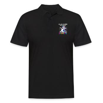 Unicorn Carnival Confetti Alaaf Helau Party Funny - Men's Polo Shirt - black - Front - Kai (181cm)
