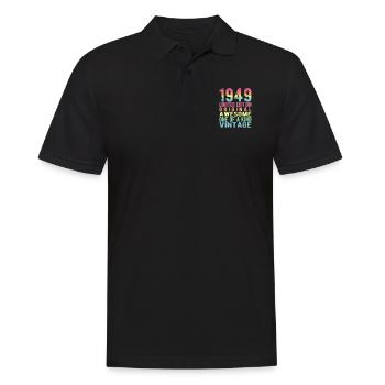 Edition limitée depuis 1949 Anniversaire Millésime 1949 - Polo Homme - noir - Devant - Kai (181cm)