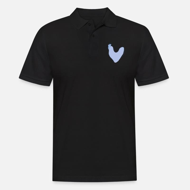 Hahn - Männer Poloshirt - Schwarz