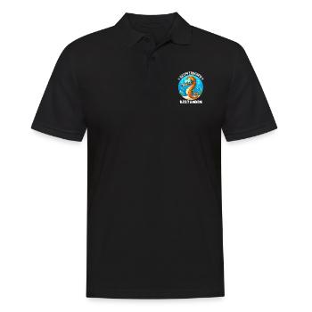 Seepferdchen Schwimmen Schwimmabzeichen Meer Süß - Männer Poloshirt - Schwarz - Vorne - Kai (181cm)