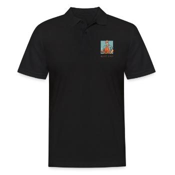 Grill Master Dad - Father's Day - ApriNoeScor - Men's Polo Shirt - black - Front - Kai (181cm)