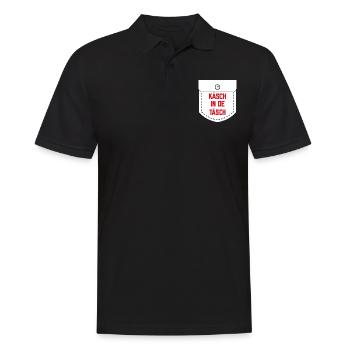 Käsch in de Täsch lustige kölsche Sprüche Köln - Männer Poloshirt - Schwarz - Vorne - Kai (181cm)
