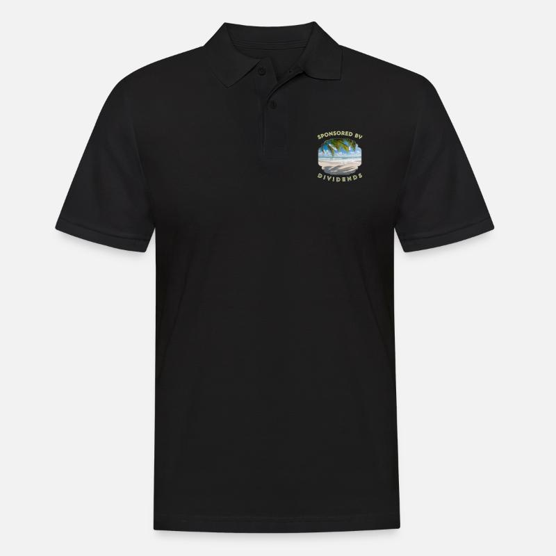 Sponsored by dividends - Männer Poloshirt - Schwarz