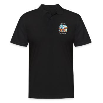 DOG CAT SPEEDY DUO THE FINISH LINE - Men's Polo Shirt - black - Front - Kai (181cm)
