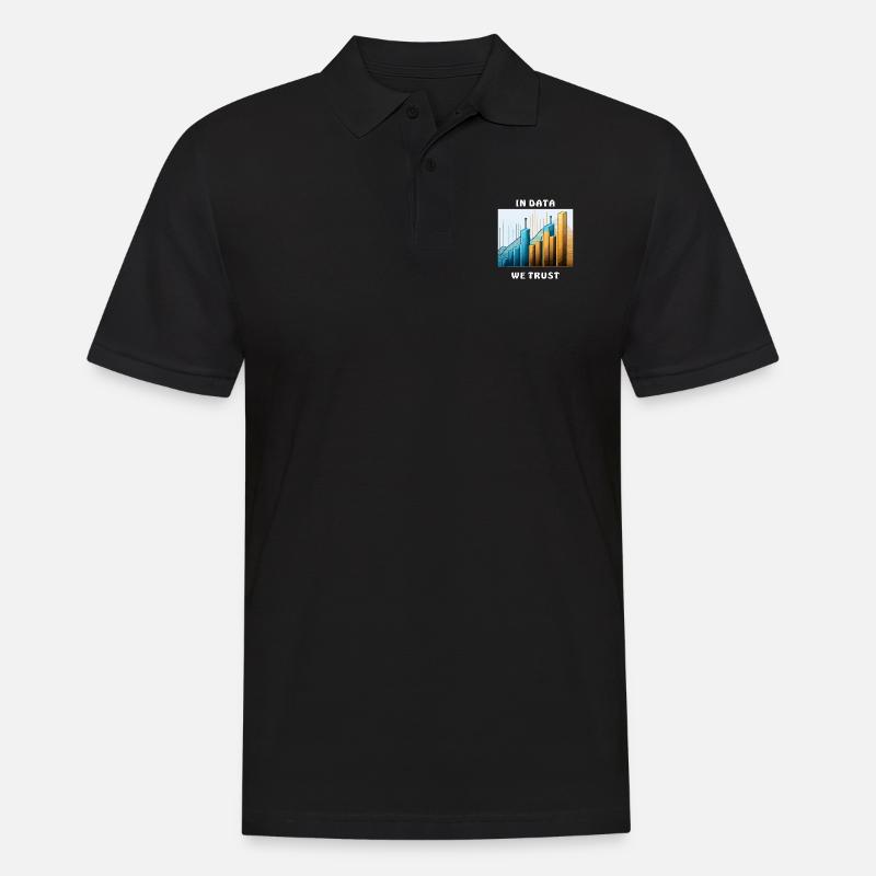 IN DATA WE TRUST - Männer Poloshirt - Schwarz