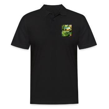 Nature - Männer Poloshirt - Schwarz - Vorne - Kai (181cm)