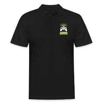 Gamer Dad T-Shirt – Funny Father's Day Gift - Polo Homme - noir - Devant - Kai (181cm)