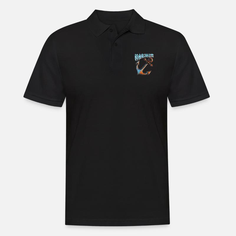 SCHIFFANKER MARINER - Männer Poloshirt - Schwarz