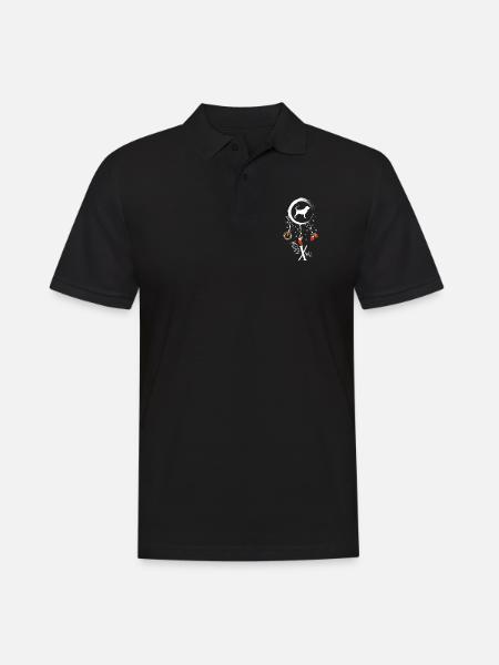 Bluthund Weihnachten Weihnachtstraumfänger - Männer Poloshirt - Schwarz