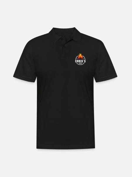 Chris' BBQ - Männer Poloshirt - Schwarz