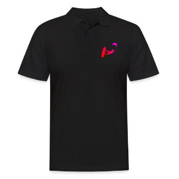 Kitesurf Kitesurfer Men's Kite Kitesurfing - Men's Polo Shirt - black - Front - Kai (181cm)