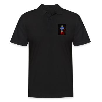 Superhelden Neon - Männer Poloshirt - Schwarz - Vorne - Kai (181cm)