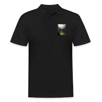 Wasserfall in der Natur - Männer Poloshirt - Schwarz - Vorne - Kai (181cm)