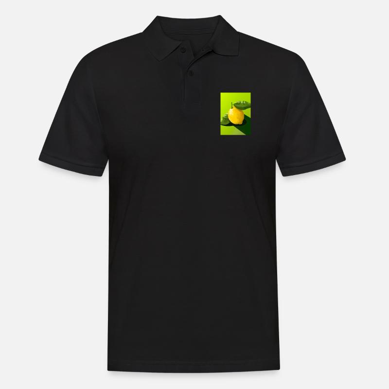 Zitrusfrüchte - Männer Poloshirt - Schwarz
