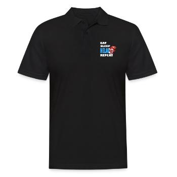 Karneval Helau Düsseldorf Clown Kostüm Mainz - Männer Poloshirt - Schwarz - Vorne - Kai (181cm)