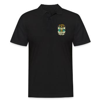 Pflanze Wasser Wachsen Wiederholen - Männer Poloshirt - Schwarz - Vorne - Kai (181cm)
