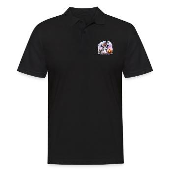 Halloween Unicorn Witch Hat Cat Cute Pumpkin - Men's Polo Shirt - black - Front - Kai (181cm)
