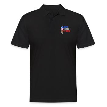 Just Here To Bang USA 4 juillet - Polo Homme - noir - Devant - Kai (181cm)
