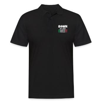 Bocce Ball Player Boules Bocce Down For Some - Men's Polo Shirt - black - Front - Kai (181cm)