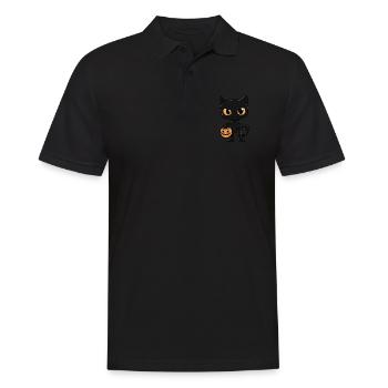Panther Halloween Lustig Zombie - Männer Poloshirt - Schwarz - Vorne - Kai (181cm)