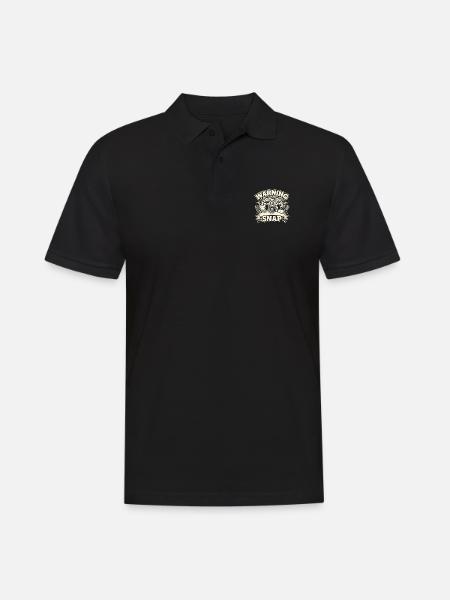 Warnung - Jeden Moment könnte ich ausrasten - Männer Poloshirt - Schwarz