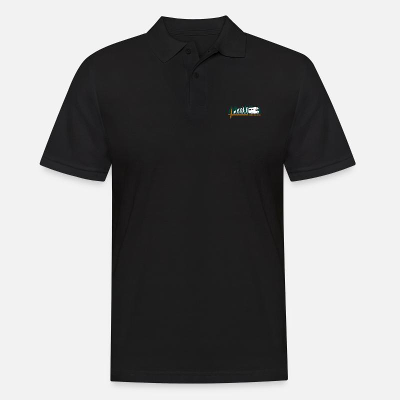 Wohnmobil Evolution Camping - Camper Geschenk - Männer Poloshirt - Schwarz