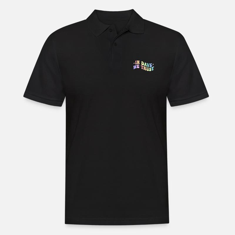 Auf Dave vertrauen wir - Männer Poloshirt - Schwarz