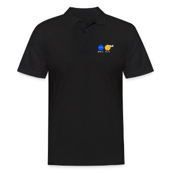 Proton Elektron Be Positive - Männer Poloshirt - Schwarz - Vorne - Kai (181cm)
