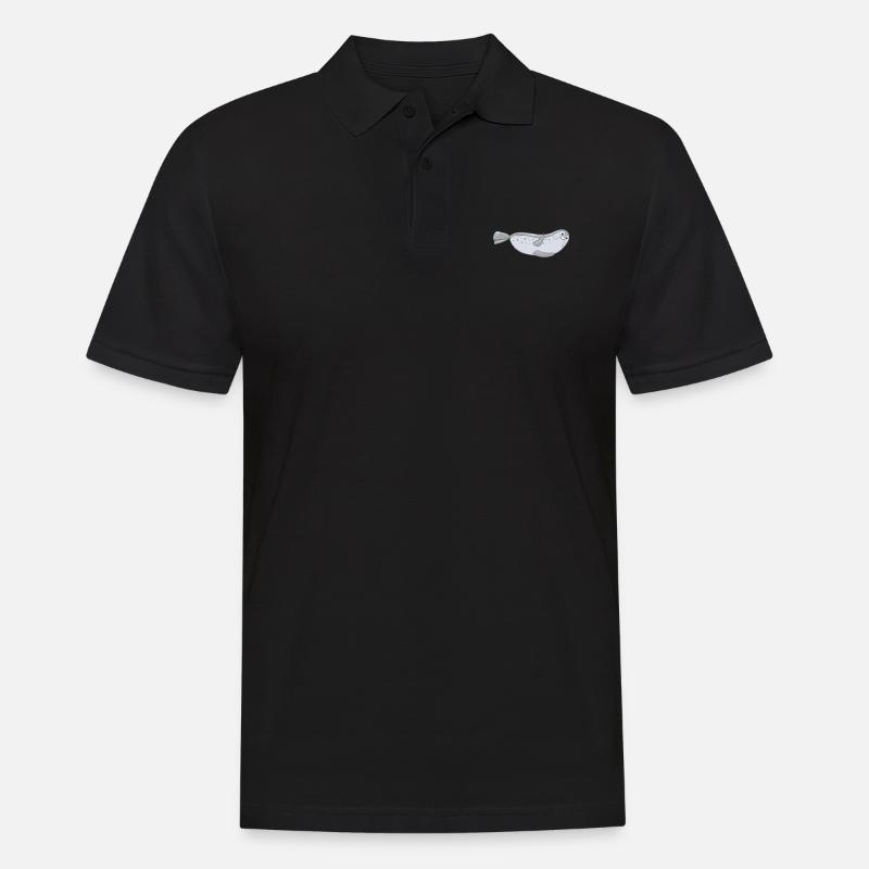 Robbe - Männer Poloshirt - Schwarz