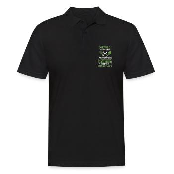 Galabau Gärtner - Männer Poloshirt - Schwarz - Vorne - Kai (181cm)