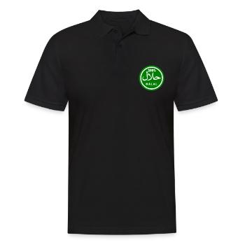 Halal حلال - Männer Poloshirt - Schwarz - Vorne - Kai (181cm)