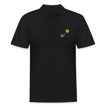 giesskanne w - Männer Poloshirt - Schwarz - Vorne - Kai (181cm)