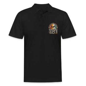 70th Birthday Gift Vintage Born 1954 - Men's Polo Shirt - black - Front - Kai (181cm)