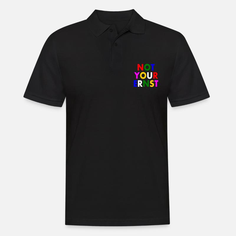 Not your ernst - Männer Poloshirt - Schwarz