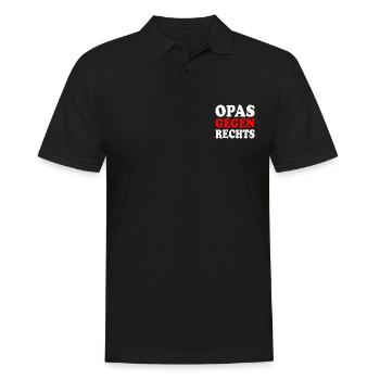 Opas gegen rechts - Männer Poloshirt - Schwarz - Vorne - Kai (181cm)