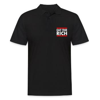 Eat the rich - Polo Homme - noir - Devant - Kai (181cm)